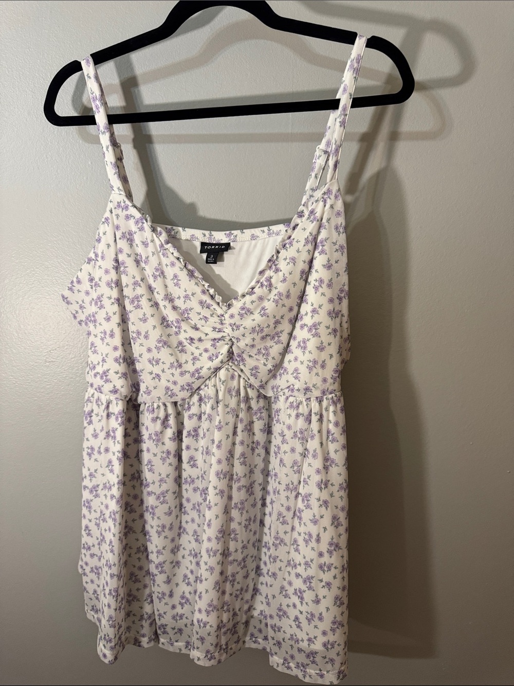 torrid White & Lavender Floral Tank Top